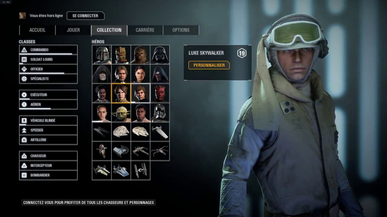 Nouveau menu des personnages Star Wars Battlefront II - YouTube