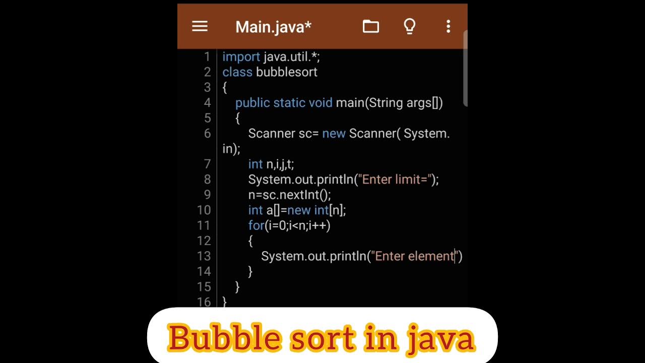 bubble sort in java #java #bubblesort #coding #shorts #shortsviral ...
