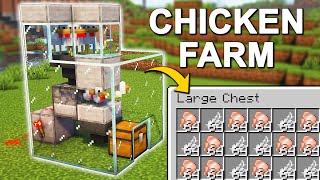 LOSSLESS Automatic Chicken Farm in Minecraft 1.20 (Tutorial)