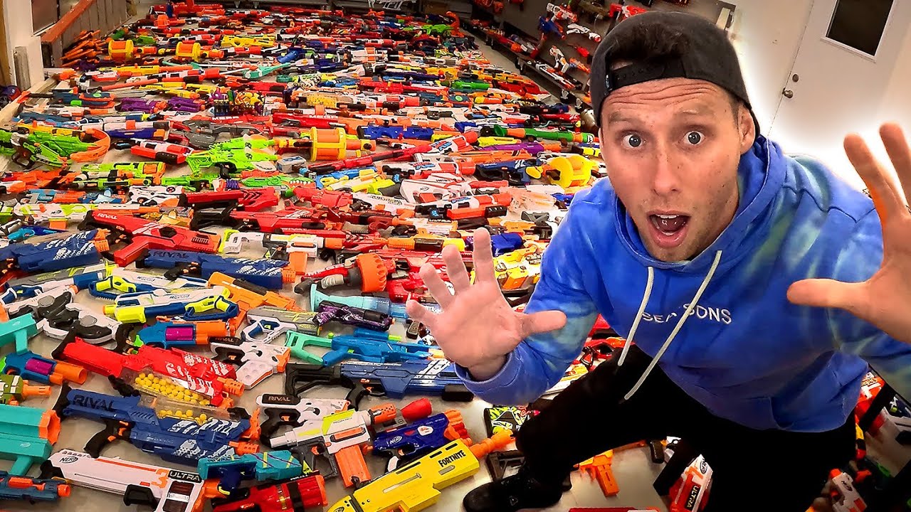 1000 NERF GUN ARSENAL | STUDIO SETUP! - YouTube