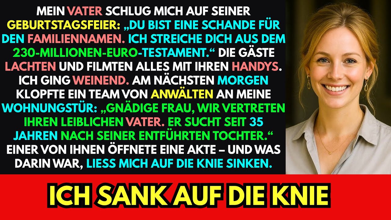 Vater enterbte mich nach einer Ohrfeige – dann enthüllten Anwälte, dass ich als Baby entführt wurde