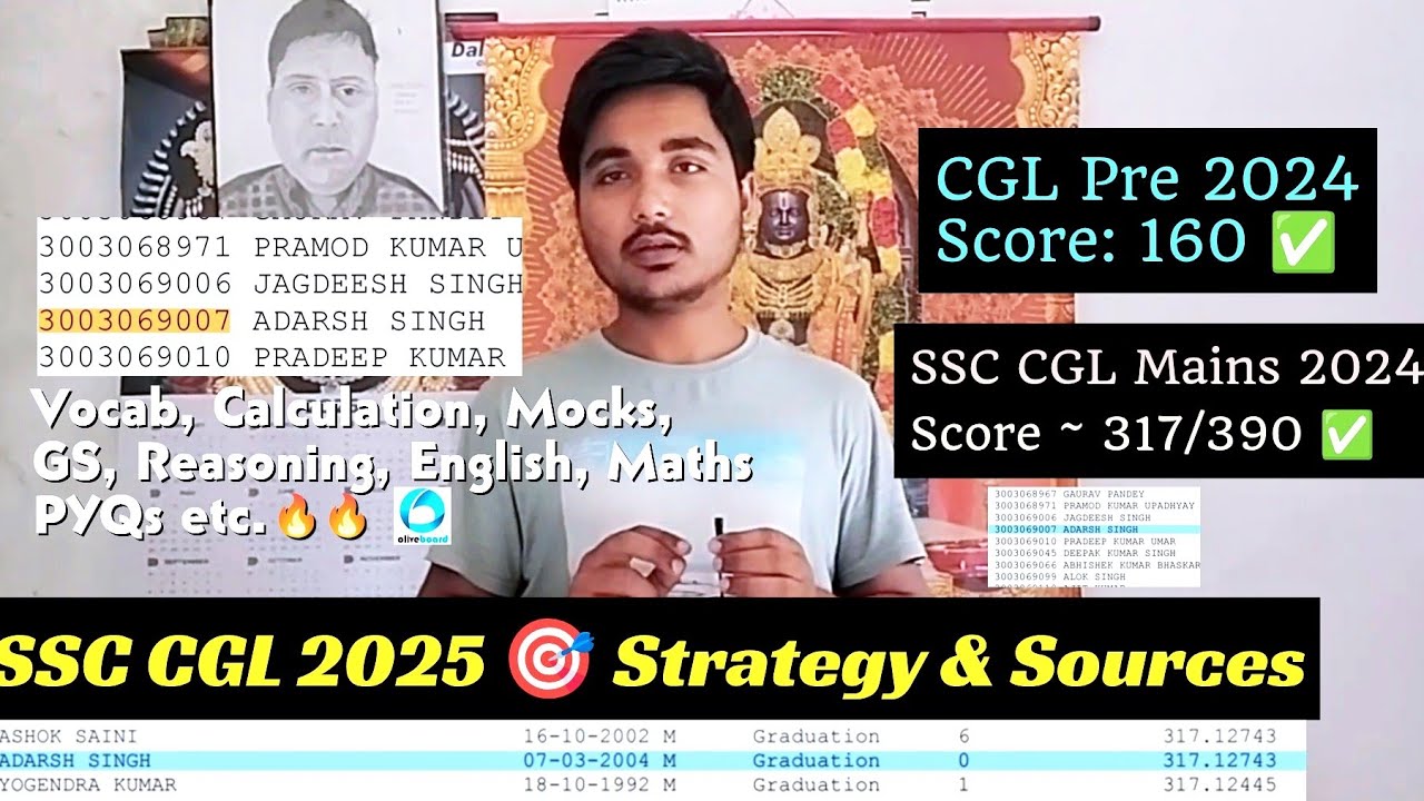 SSC CGL 2025 Strategy 🎯 Best Study plan 📝 Book list | How to crack CGL ...