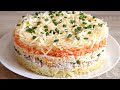 Салат Слоёный с Курицей. Вкусный Салат с Куриным Филе