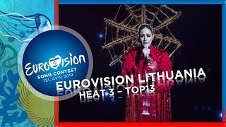 Eurovision 2019 - Lithuania [Eurovizijos Atranka] Heat 3 - My TOP13 w/ Results