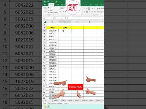 Excel Magic Trick|| Date Formula #shorts #youtubeshorts