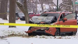 Driver dies after crashing into multiple cars, causing SUV to catch fire, police say