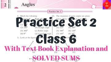 Practice set 2 Class 6 Maths || Maharashtra Board