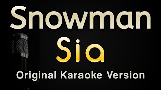 Miniatura de vídeo de "Snowman - Sia (Karaoke Songs With Lyrics - Original Key)"