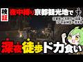【検証】深夜の京都観光地を徒歩ドカ食いした結果…【ずんだもん】