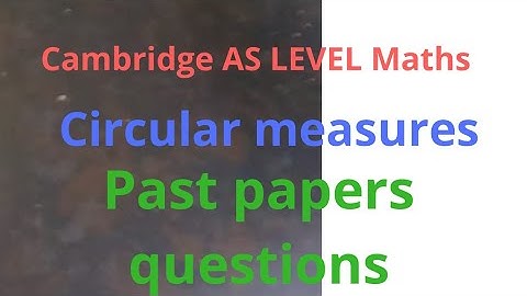Cambridge AS LEVEL Maths 9709