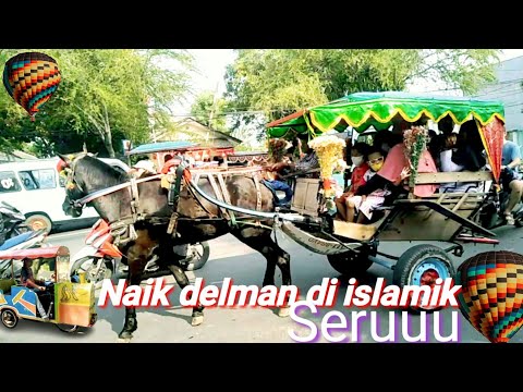 Naik kuda delman~Joshua naik kuda delman di jakarta islamik center~ horse