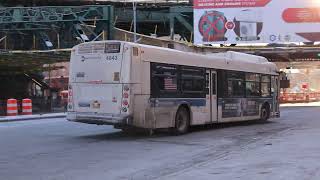 MTA NYCT #4843 on the B83 to Broadway Junction passing by the ENY Depot