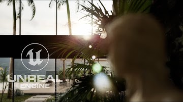 Villa with an altar. Unreal engine 5 Cinematics