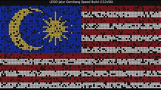 LEGO Jalur Gemilang Speed Build 🇲🇾🧱 | Python Animation