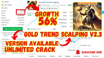 | Gold Trend Scalping v2.3 |Category : MT4 EA (Build 1431+) No DLL |best traiding changed your life|