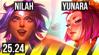 NILAH \u0026 Yuumi vs YUNARA \u0026 Lulu (ADC) | KR Master | 25.24