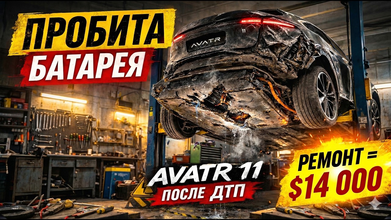Самый разбитый AVATR 11. Пробита батарея. Сколько стоит ремонт?