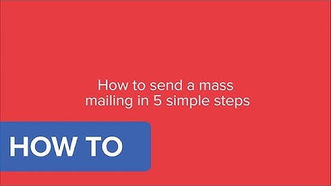 How to send a mass mailing in 5 easy steps in Marketing - SuperOffice CRM 8