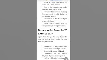 TS EAMCET 2023 SYLLABUS.