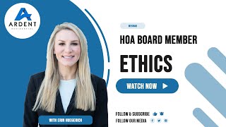 WEBINAR: HOA Board Member Ethics
