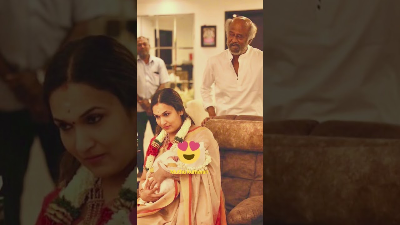 Actor Rajinikanth with his cute daughter Aishwarya unseen picture