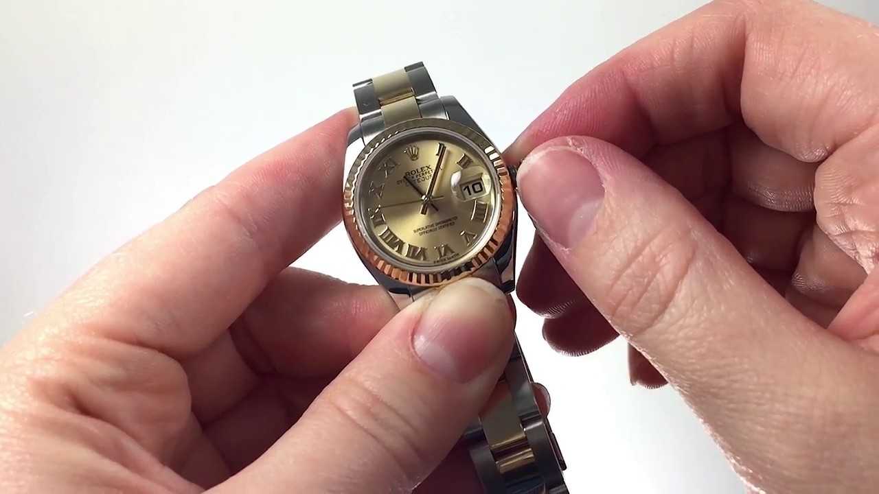 how to set the time on a rolex oyster perpetual datejust