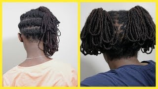 Barrel Twist on Long Locs  with Loc Pedals on long LOCS/ Styling Dreadlocks