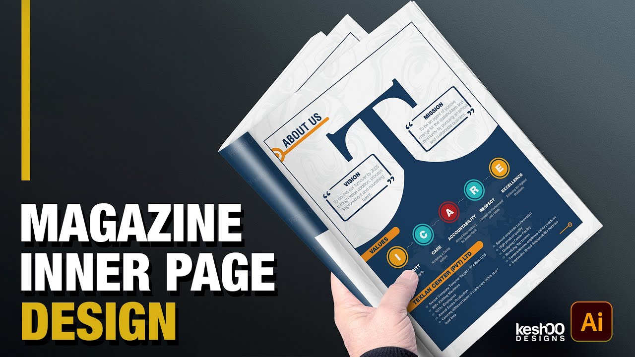 How to Create Magazine Page Layout Design in Adobe Illustrator | PERFECT LAYOUT DESIGN | kesh00