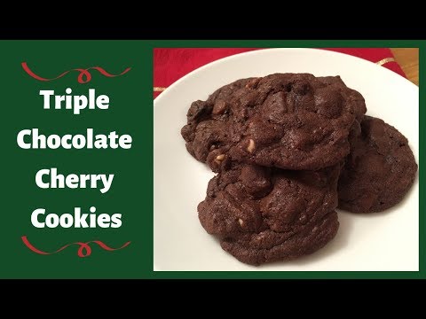 Triple Chocolate Cherry Cookies | Christmas Cookie Collaboration!