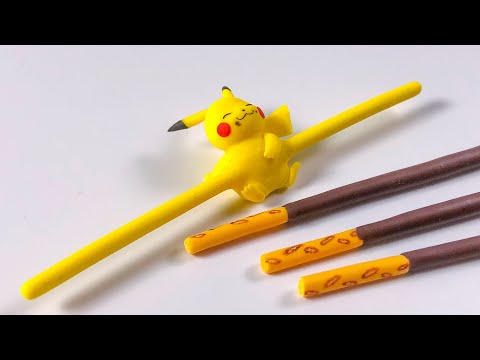 【粘土】ポッキーをお腹いっぱい食べるピカチュウ 作ってみた【ポッキーの日】