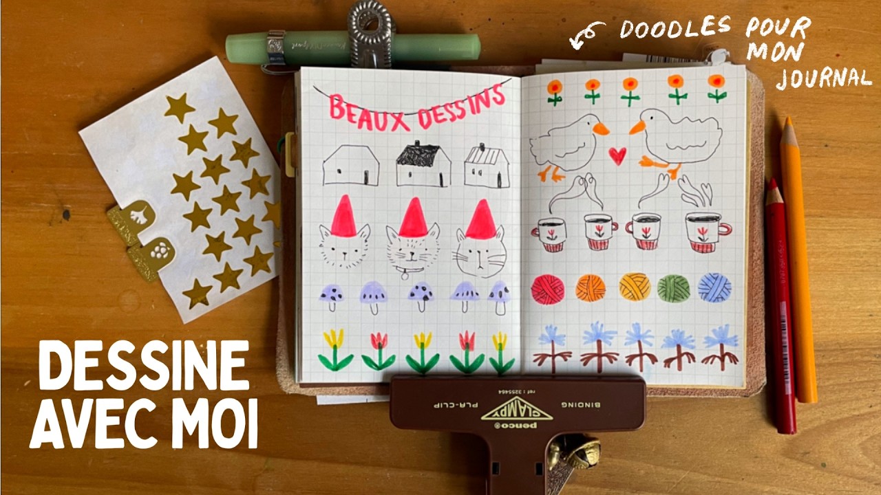 10 dessins funs et simples ✹ cozy quiet journaling