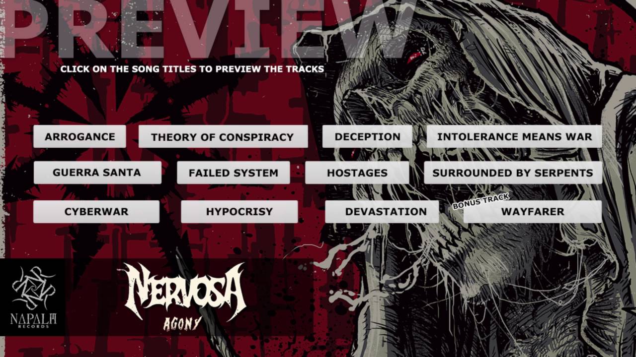 洋楽 AGONY NERVOSA - Agony (Album Preview) | Napalm Records - YouTube