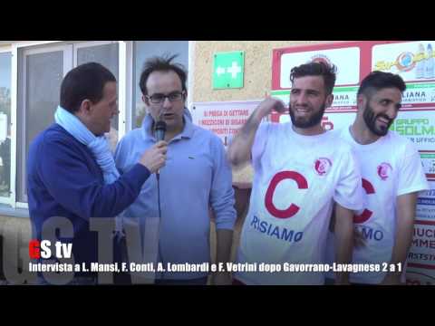 Gs Tv - intervista a L. Mansi, F. Conti, A. Lombardi e F. Vetrini dopo Gavorrano-Lavagnese 2 a 1