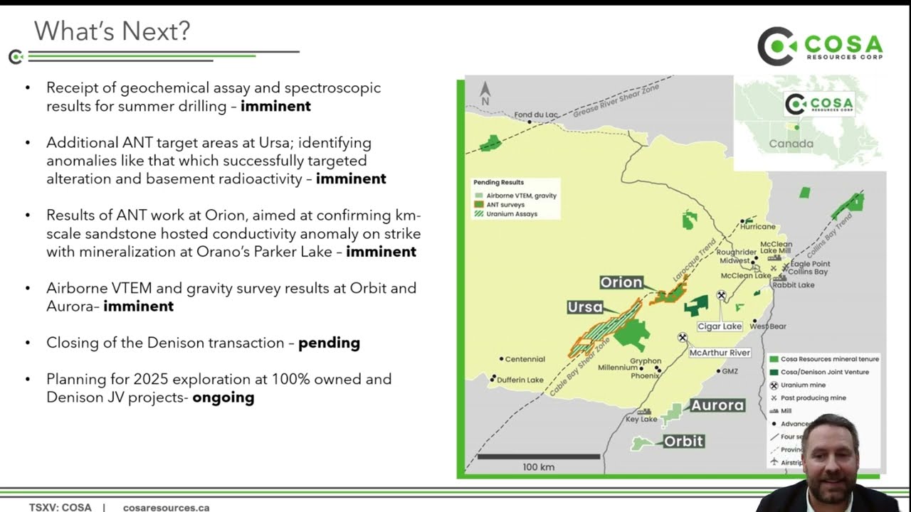 Cosa Resources Announces Exploration Joint Ventures with Denison Mines for Multiple Uranium Projects