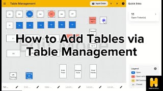 How to Add Tables via Table Management