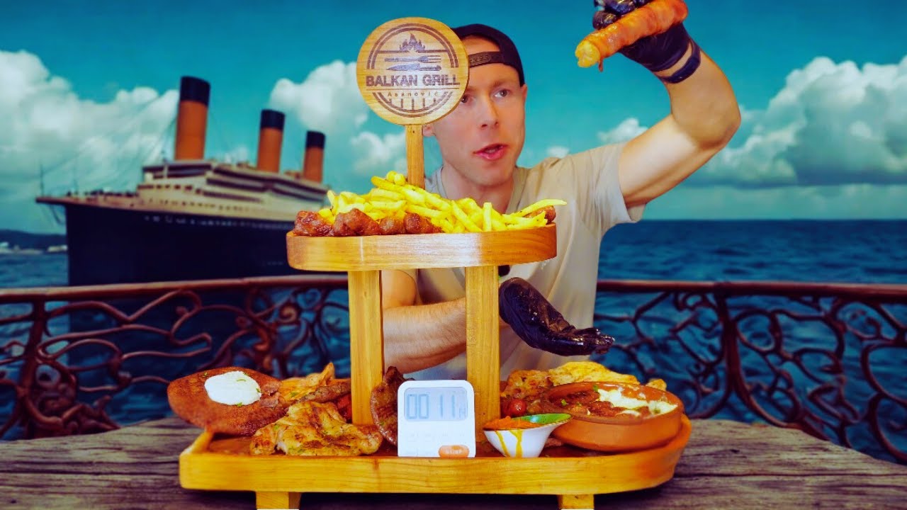 Ich versuche die 4 Personen und 5KG Balkan Food Titanic Platte | Big M - BigMeatsFood