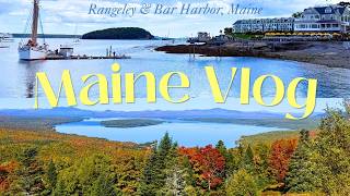 MAINE vlog, cozy Maine vacation to Rangeley & Bar Harbor, coastal Maine trip, antiquing, lake house