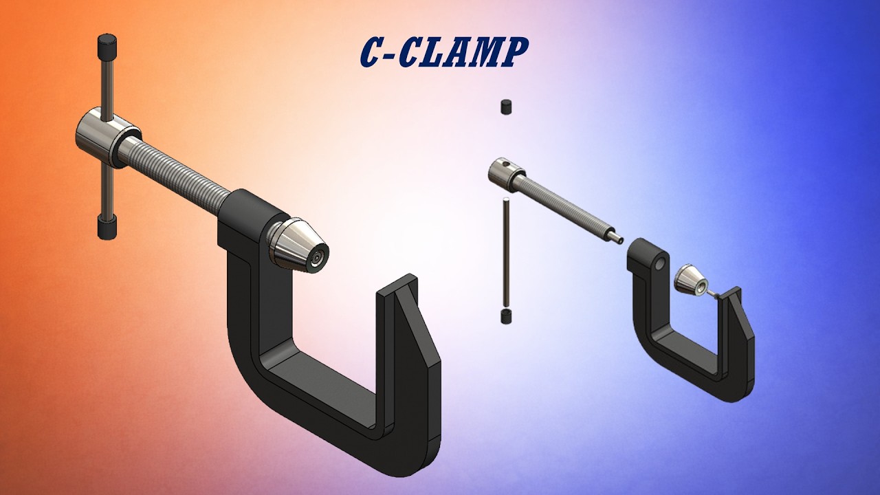 Solidworks Simulation Clamp SolidWorks Drafting Tutorial - C Clamp | Complete 2D Drawing - YouTube