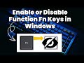 How to Enable or Disable Function Fn Keys in Windows 11/10 | Fix Functions Keys Not Working