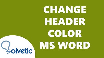 How to Change Header Color in MS Word ✅✅