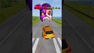 Big and Small Car vs Rumi Half Zombie - BeamNG.Drive