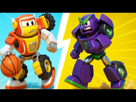 Jogo de Basquete de Robôs 🏀 Robofuse 🚗 Desenhos Animados de Carros Para Crianças