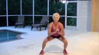 Low Squat Cross Heel Tap