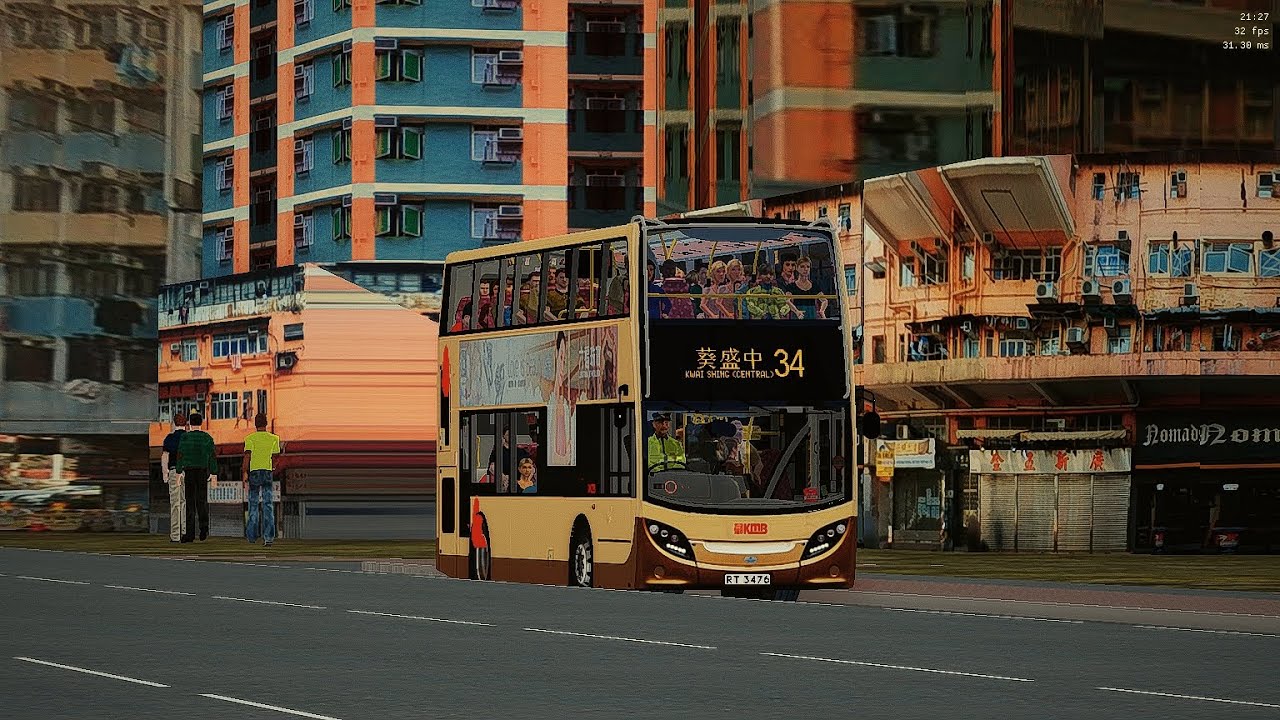 [New routing]OMSI 2 KMB 34 灣景花園 Bayview Garden ️ 葵盛中 Kwai Shing Central ...
