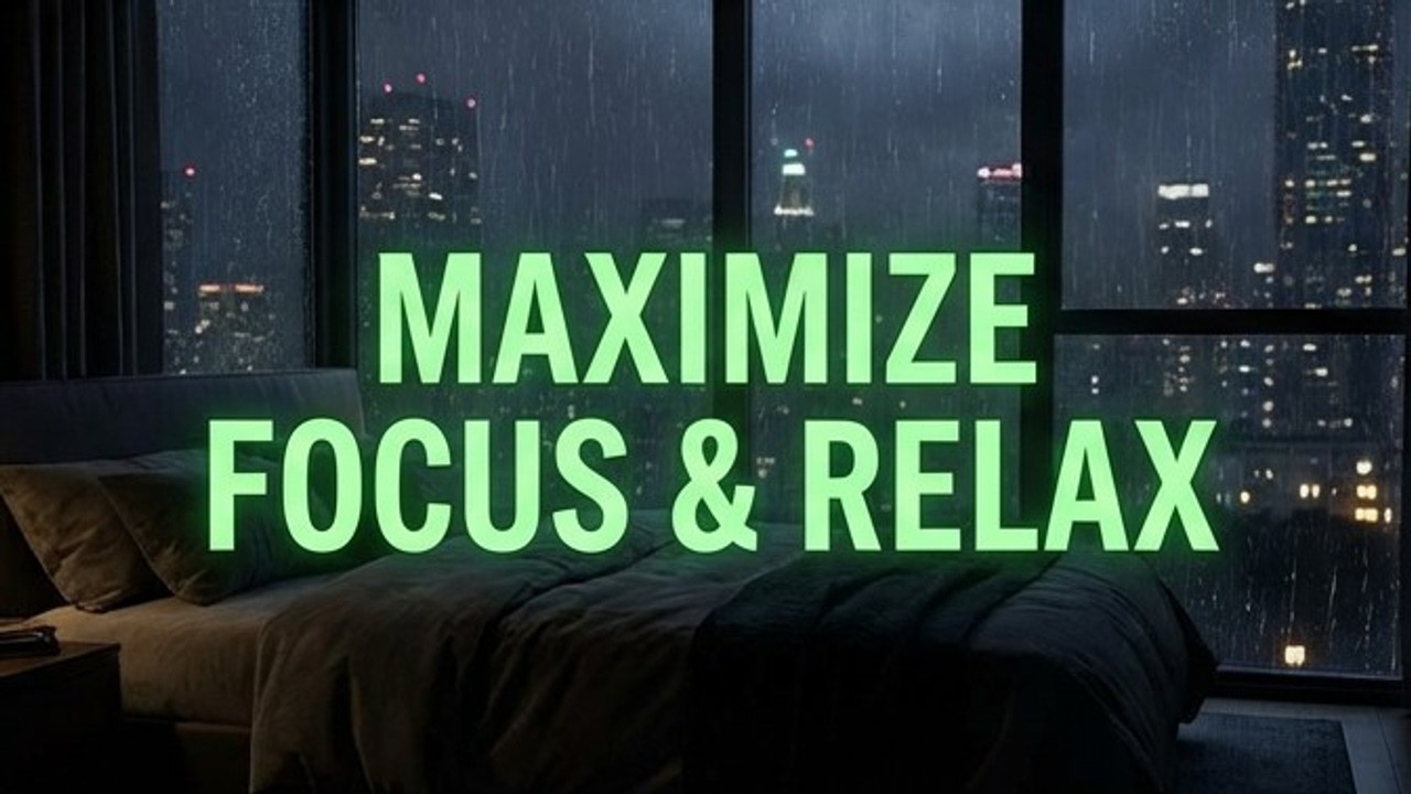 Apartment View Night City Lofi Dark Study Vibes