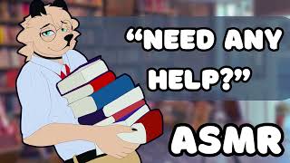 [Furry ASMR] Library Boy Checks You Out 💚 | Roleplay | Writing, Page Flipping