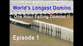 Dominoes Falling with VHS tape around city block over one hour play ! Ep 1/3 #Domino