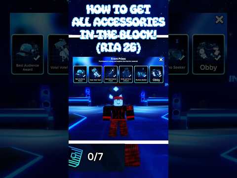 RIA 26 THE BLOCK ALL ACCESSORIES TUTORIAL #roblox #shorts #tutorial #free #freeitems #gaming #ria
