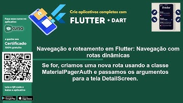 Aula 90 -  Navegação e roteamento em Flutter: Navegação com rotas dinâmicas.