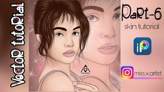 vector tutorial part-6 || skin tutorial in Ibis paint || how to make vector art in Ibis paint x app screenshot 1